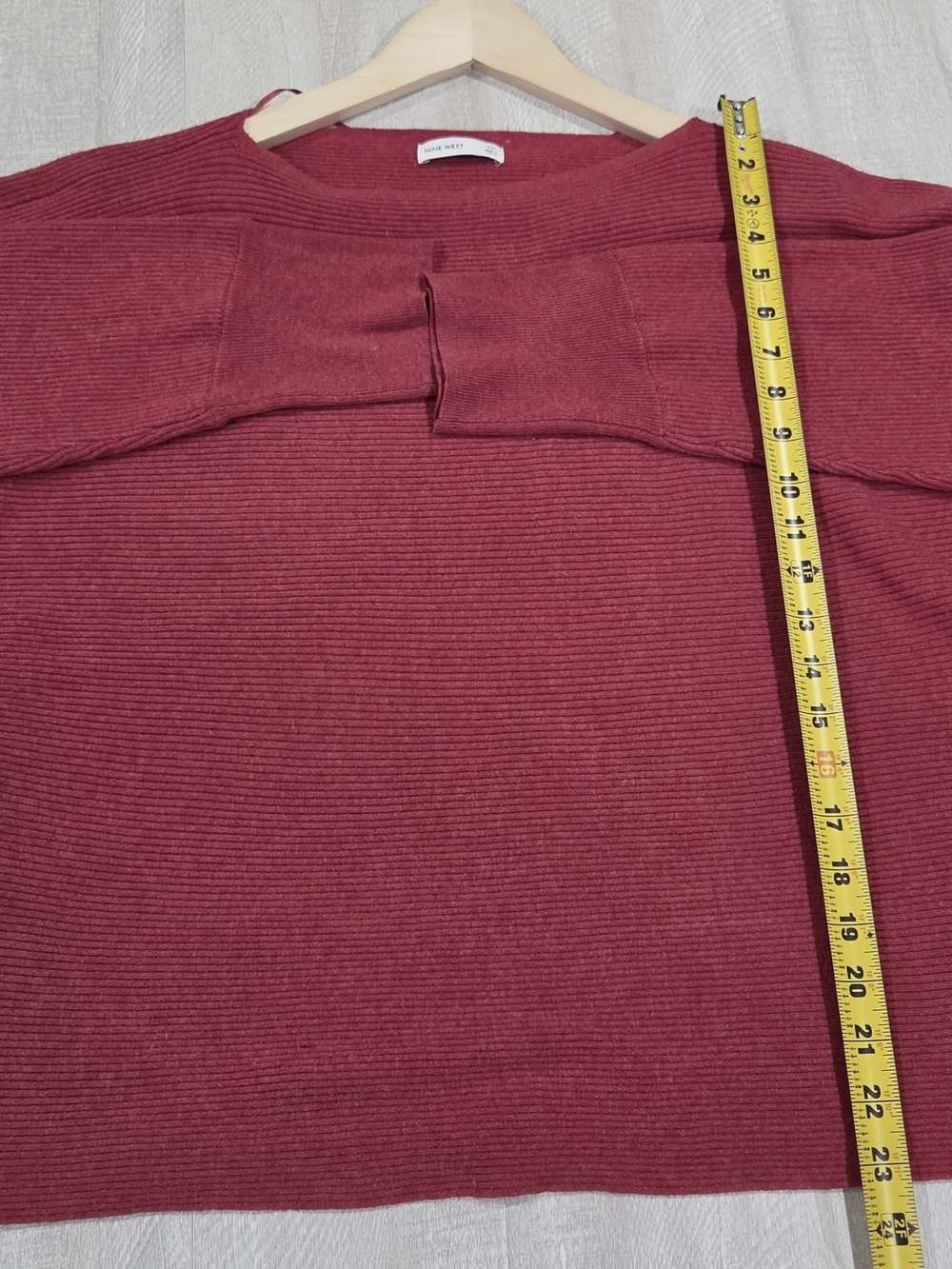 Nine West Ribbed Crewneck Sweater - Raspberry - Picture 4 of 5